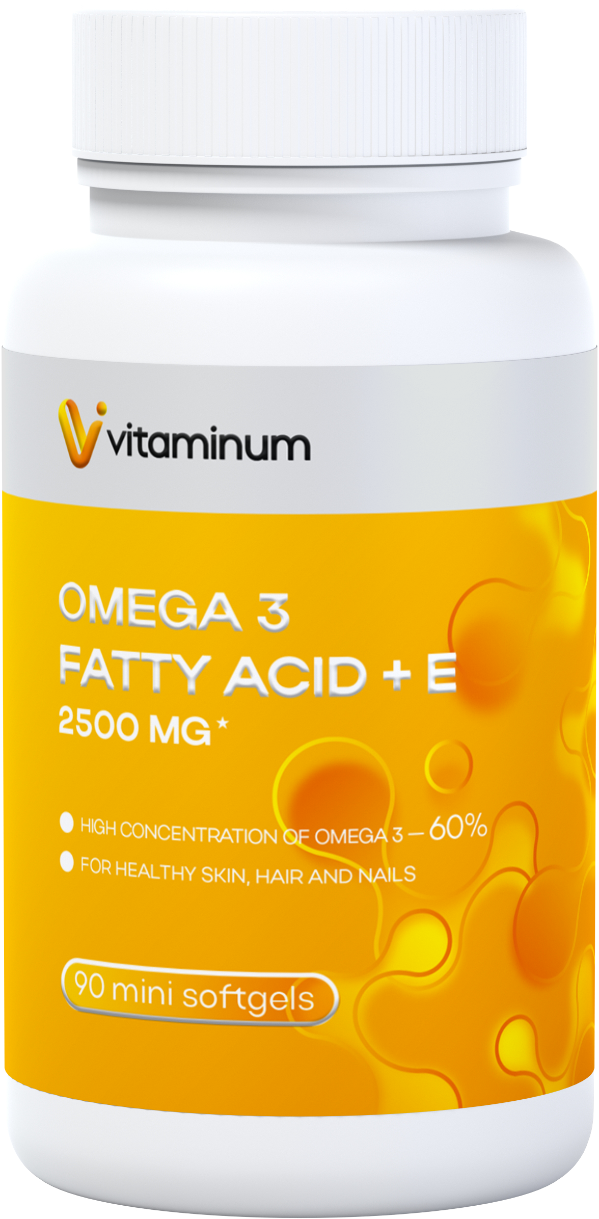  Vitaminum ОМЕГА 3 60% + витамин Е (2500 MG*) 90 капсул 700 мг   в Воронеже